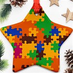 Retro colors puzzle pieces                                                                        Ornament (Star)