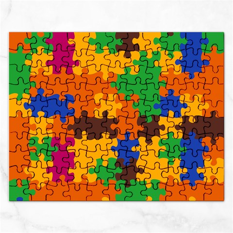 Retro colors puzzle pieces                                                                        Jigsaw Puzzle (Rectangular) from ArtsNow.com Front