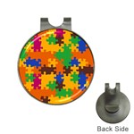 Retro colors puzzle pieces                                                                        Golf Ball Marker Hat Clip