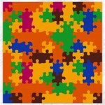 Retro colors puzzle pieces                                                                        Canvas 12  x 12 