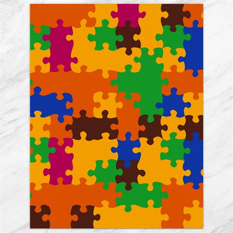 Retro colors puzzle pieces                                                                        Canvas 12  x 16  from ArtsNow.com 11.86 x15.41  Canvas - 1