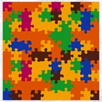 Retro colors puzzle pieces                                                                        Canvas 20  x 20 