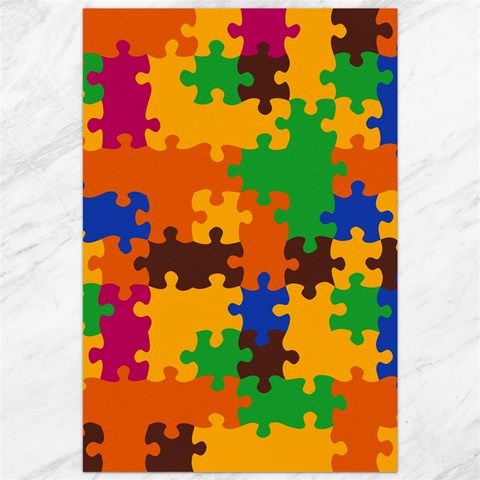 Retro colors puzzle pieces                                                                        Canvas 20  x 30  from ArtsNow.com 19.62 x28.9  Canvas - 1