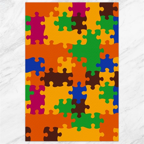 Retro colors puzzle pieces                                                                        Canvas 24  x 36  from ArtsNow.com 23.35 x34.74  Canvas - 1