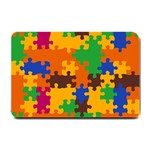 Retro colors puzzle pieces                                                                        Small Doormat