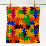 Retro colors puzzle pieces                                                                        Face Towel