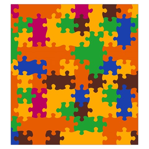 Retro colors puzzle pieces                                                                        Drawstring Pouch from ArtsNow.com Front