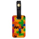 Retro colors puzzle pieces                                                                        Luggage Tag (one side)