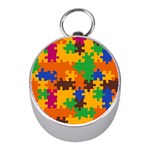 Retro colors puzzle pieces                                                                        Silver Compass (Mini)