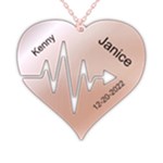Personalized Heartbeat 925 Sterling Silver Pendant Necklace