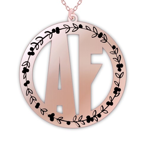 Personalized Double Initial 925 Sterling Silver Pendant Necklace from ArtsNow.com Front