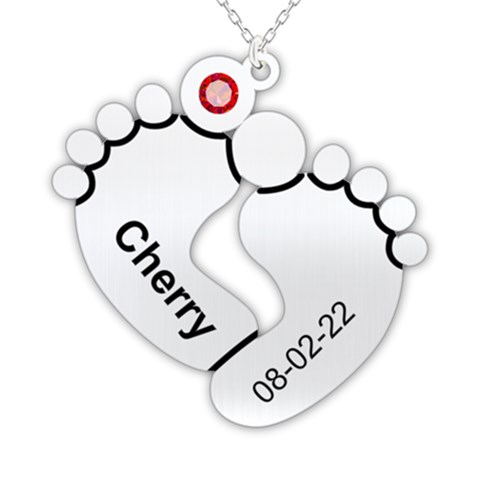 Personalized Baby Birth Name 925 Sterling Silver Pendant Necklace from ArtsNow.com Front