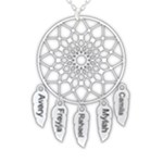 Personalized Name Dream Catcher 925 Sterling Silver Pendant Necklace