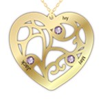 Personalized 3Heart 925 Sterling Silver Pendant Necklace
