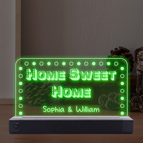 Personalized Any Text LED Acrylic Message Display from ArtsNow.com Front