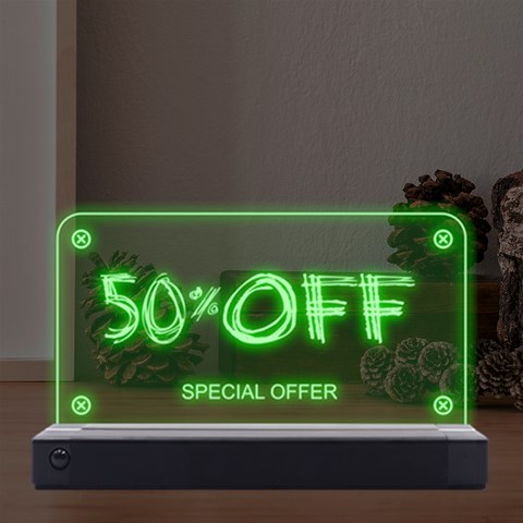 Personalized Any Text3 LED Acrylic Message Display from ArtsNow.com Front