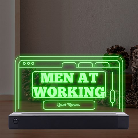 Personalized Any Text4 LED Acrylic Message Display from ArtsNow.com Front