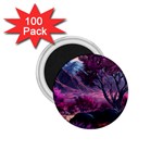 Landscape Landscape Painting Purple Purple Trees 1.75  Magnets (100 pack) 