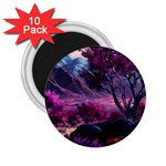 Landscape Landscape Painting Purple Purple Trees 2.25  Magnets (10 pack) 