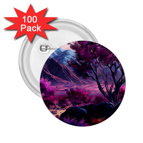 Landscape Landscape Painting Purple Purple Trees 2.25  Buttons (100 pack)  from ArtsNow.com Front
