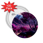 Landscape Landscape Painting Purple Purple Trees 2.25  Buttons (100 pack) 