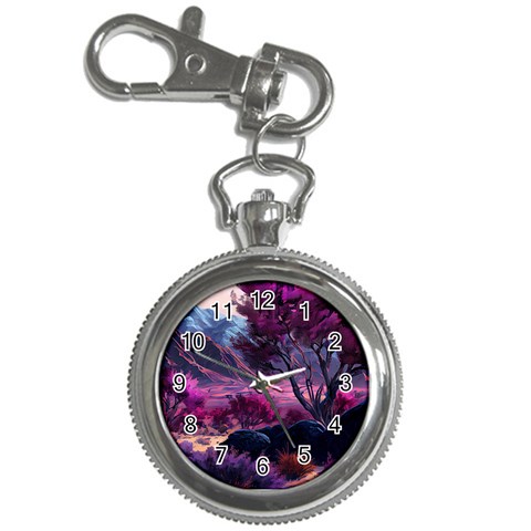 Landscape Landscape Painting Purple Purple Trees Key Chain Watches from ArtsNow.com Front