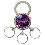 Landscape Landscape Painting Purple Purple Trees 3-Ring Key Chain