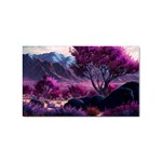 Landscape Landscape Painting Purple Purple Trees Sticker (Rectangular)