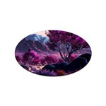 Landscape Landscape Painting Purple Purple Trees Sticker Oval (10 pack)