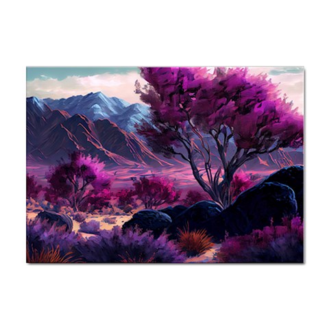 Landscape Landscape Painting Purple Purple Trees Sticker A4 (100 pack) from ArtsNow.com Front