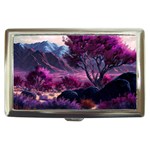 Landscape Landscape Painting Purple Purple Trees Cigarette Money Case