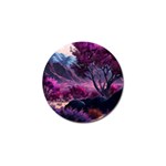 Landscape Landscape Painting Purple Purple Trees Golf Ball Marker (4 pack)