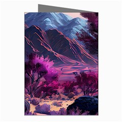 Landscape Landscape Painting Purple Purple Trees Greeting Cards (Pkg of 8) from ArtsNow.com Right