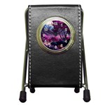 Landscape Landscape Painting Purple Purple Trees Pen Holder Desk Clock