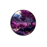 Landscape Landscape Painting Purple Purple Trees Hat Clip Ball Marker