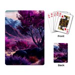 Landscape Landscape Painting Purple Purple Trees Playing Cards Single Design (Rectangle)