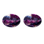 Landscape Landscape Painting Purple Purple Trees Cufflinks (Oval)