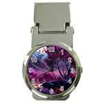 Landscape Landscape Painting Purple Purple Trees Money Clip Watches