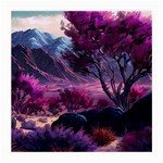 Landscape Landscape Painting Purple Purple Trees Medium Glasses Cloth