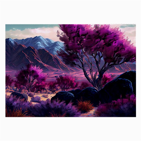 Landscape Landscape Painting Purple Purple Trees Large Glasses Cloth from ArtsNow.com Front