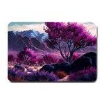 Landscape Landscape Painting Purple Purple Trees Small Doormat