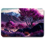 Landscape Landscape Painting Purple Purple Trees Large Doormat