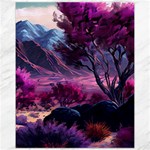 Landscape Landscape Painting Purple Purple Trees Canvas 11  x 14 