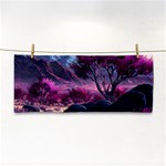 Landscape Landscape Painting Purple Purple Trees Hand Towel