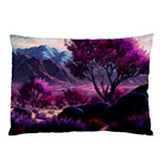 Landscape Landscape Painting Purple Purple Trees Pillow Case