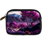 Landscape Landscape Painting Purple Purple Trees Digital Camera Leather Case