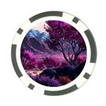 Landscape Landscape Painting Purple Purple Trees Poker Chip Card Guard (10 pack)