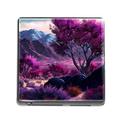Landscape Landscape Painting Purple Purple Trees Memory Card Reader (Square 5 Slot) from ArtsNow.com Front