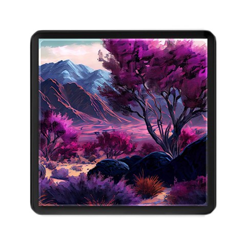 Landscape Landscape Painting Purple Purple Trees Memory Card Reader (Square) from ArtsNow.com Front