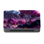 Landscape Landscape Painting Purple Purple Trees Memory Card Reader with CF